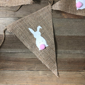 Rustic White Bunny Banner